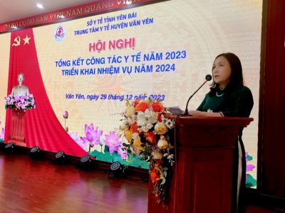 Trung tâm Y tế huyện Văn Yên tổ chức Hội nghị tổng kết công tác Y tế  năm 2023, triển khai kế hoạch năm 2024